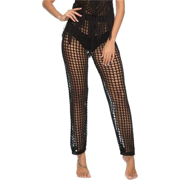 WOMENS Cover Up Pants Sexy Black